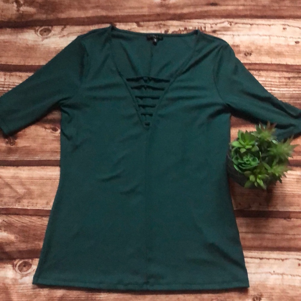 Green Fitted Dynamite Top